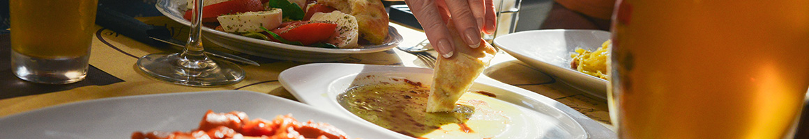 Eating Greek Mediterranean at Loukoumi Astoria restaurant in Queens, NY.